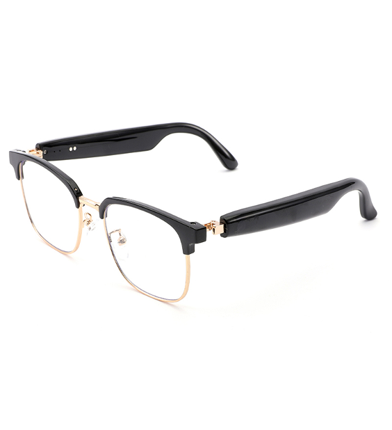 LC-102-01 Glossy black and gold wire frame Glossy black and silver wire frame