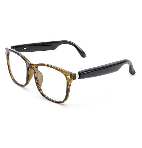 LC-102-05 Glossy black frame - sunglasses gray lenses Olive green frame - anti-blue light transparent lenses that turn gray
