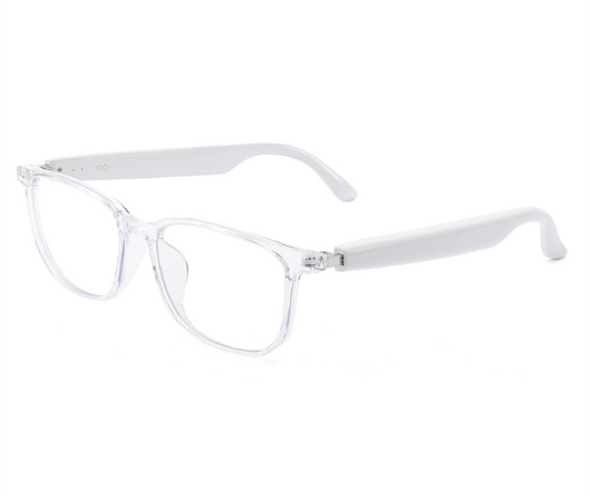 LC-102-03 Bright transparent frame - blue light blocking transparent gray lenses Transparent pink frame - blue light blocking transparent gray lenses