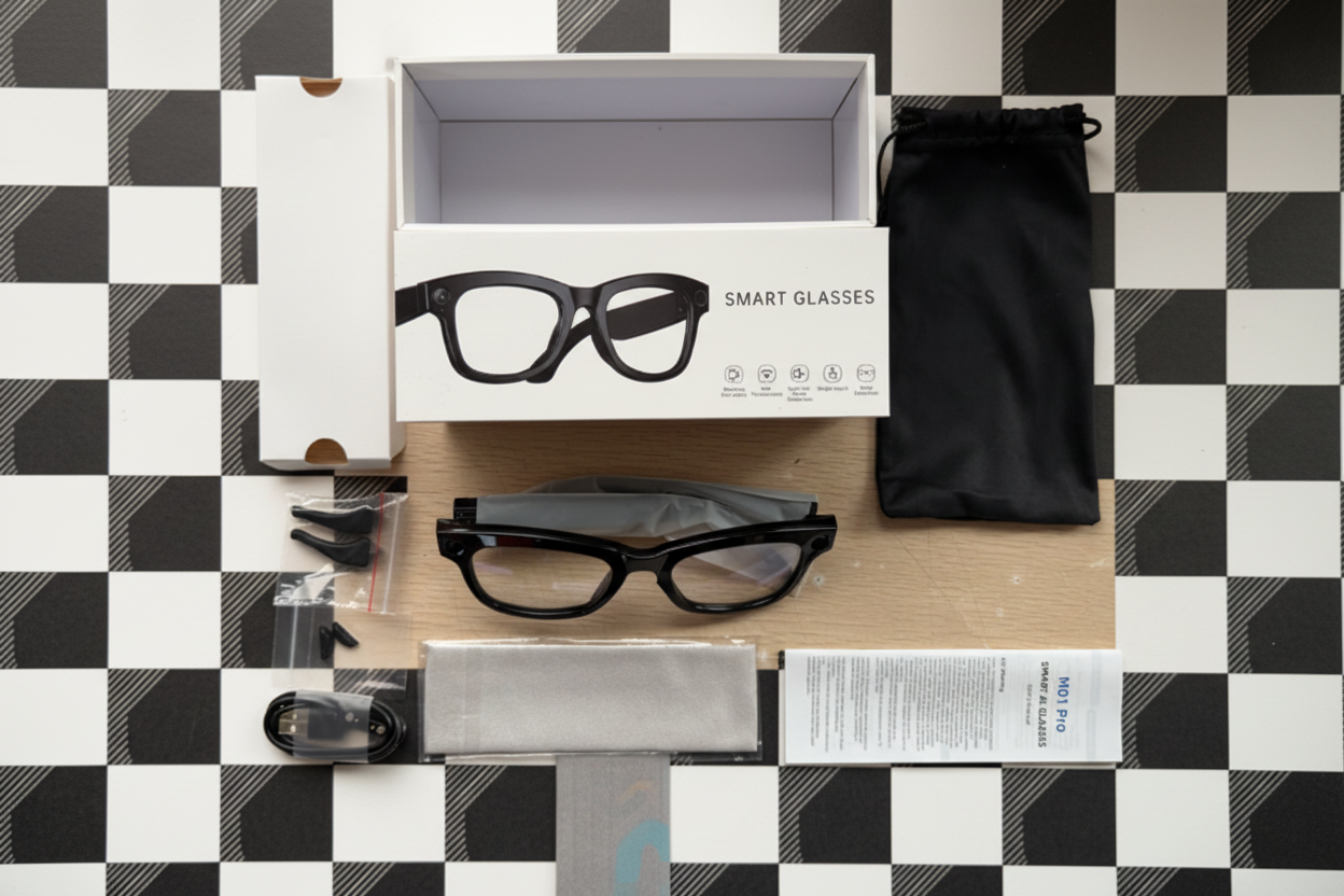 M01 Lunette AI Video Audio Temples: PC+ABS (oil injection light) Frame: PC+ABS Lens: AC Clear