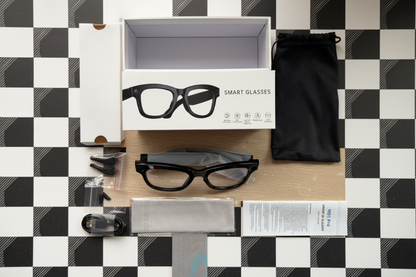 M01 Lunette AI Video Audio Temples: PC+ABS (oil injection light) Frame: PC+ABS Lens: AC Clear