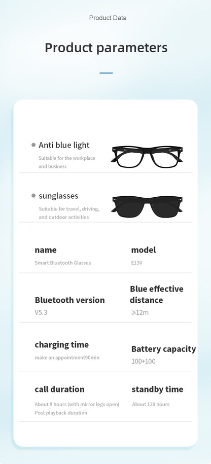 Lunette de soleil audio classique bluetooth